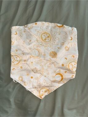 Women’s White & Gold Celestial Bandeau Top